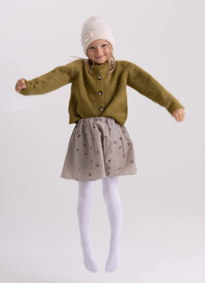 Kinderstrumpfhose mit Märchenbuch – POHÁDKY I (weiß)