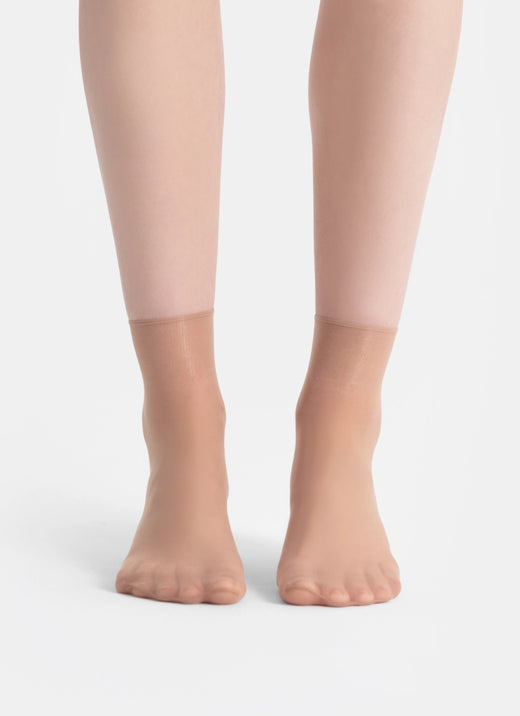 Socken mit transparenter Spitze | nadotec ZEMĚ | 8 DEN beige