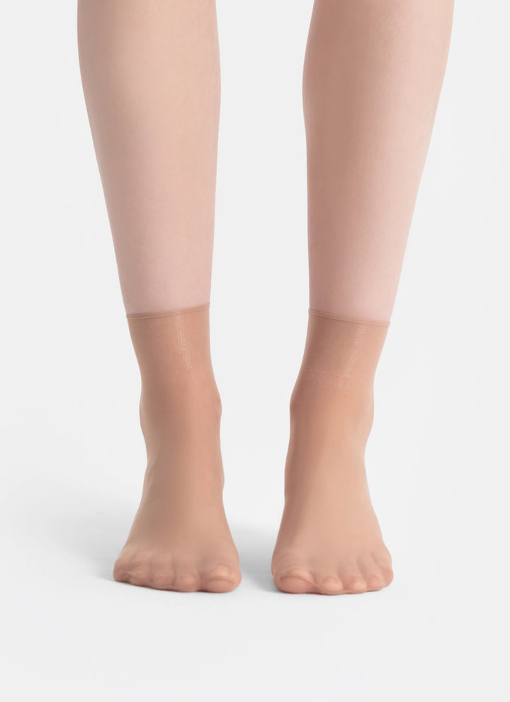 5er-PACK: Socken mit transparenter Spitze | nadotec ZEMĚ | 8 DEN beige