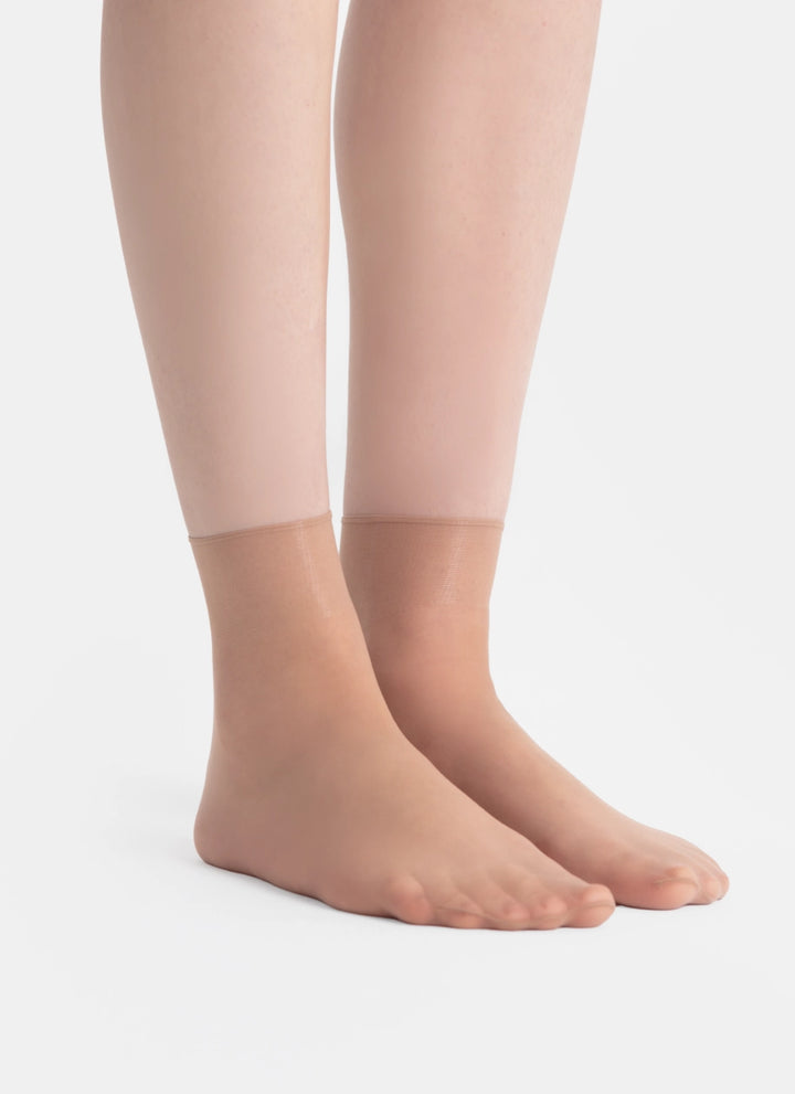 5er-PACK: Socken mit transparenter Spitze | nadotec ZEMĚ | 8 DEN beige