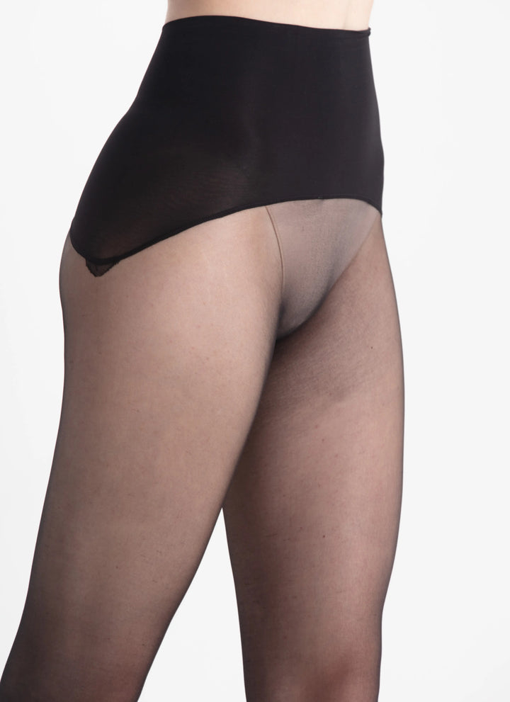5er-PACK: Strumpfhosen mit hohem Bund | nadotec ELEGANCE | 30 DEN schwarz
