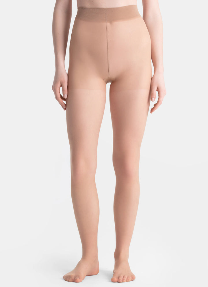 Klassische Strumpfhose mit transparenter Spitze | nadotec DUŠE | 20 DEN beige