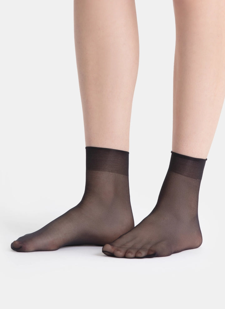 Socken mit transparenter Spitze | nadotec ZEMĚ | 8 DEN schwarz