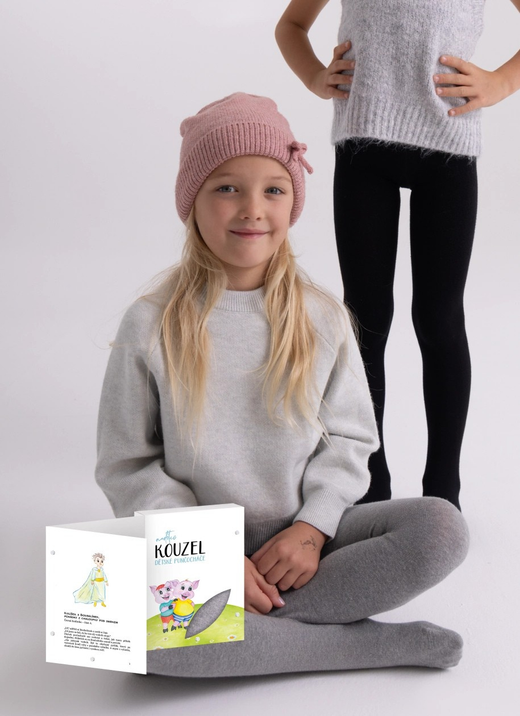 Kinderstrumpfhosen mit Märchenbuch – POHÁDKY IV (grau)
